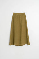INDI&COLD Long Linen Skirt Khaki - Steranko Clothing Manchester