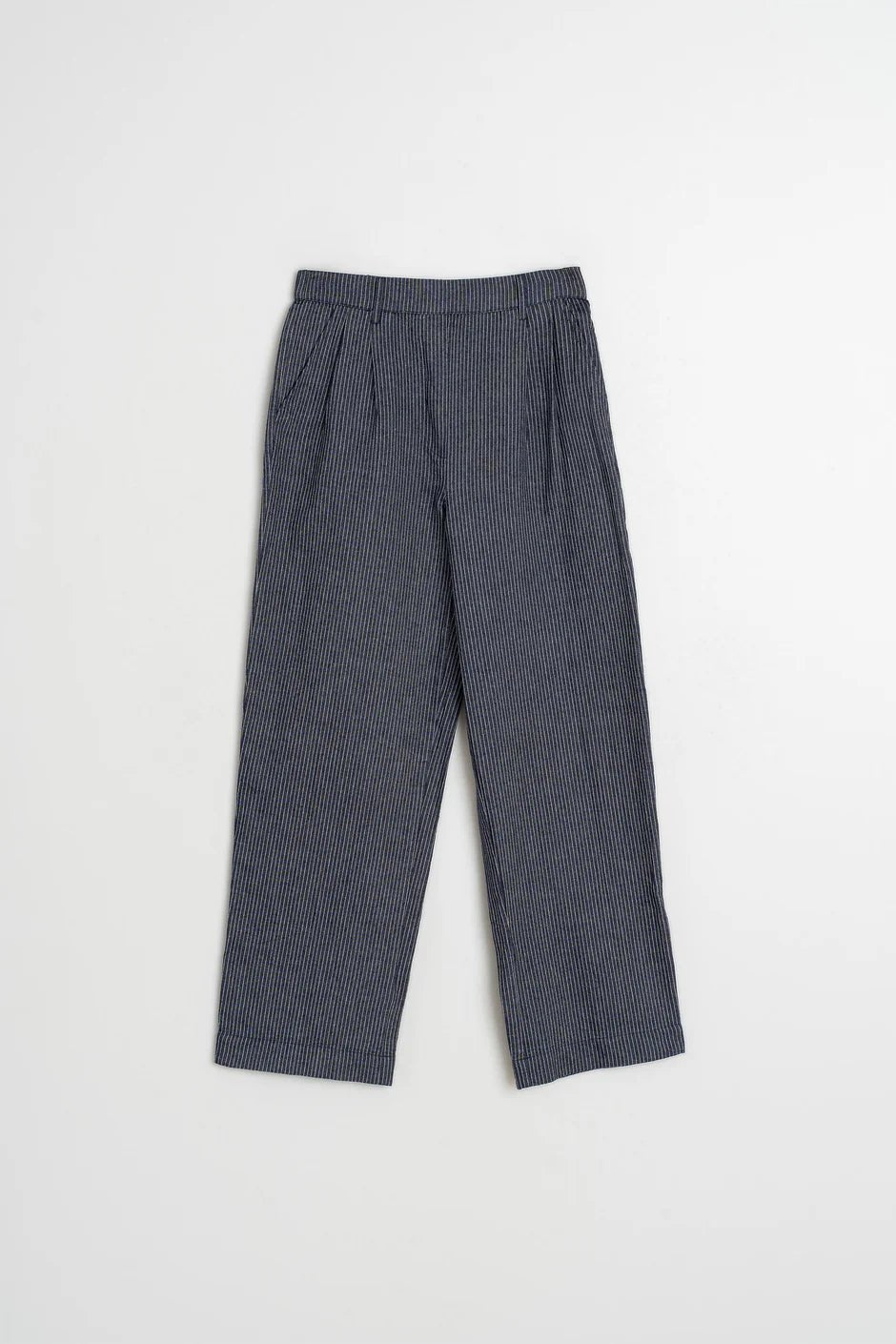 INDI&COLD Pinstripe Pleated Pants Indigo - Steranko Clothing Manchester