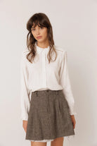 INDI&COLD Romantic Double-Gauze Shirt White - Steranko Clothing Manchester