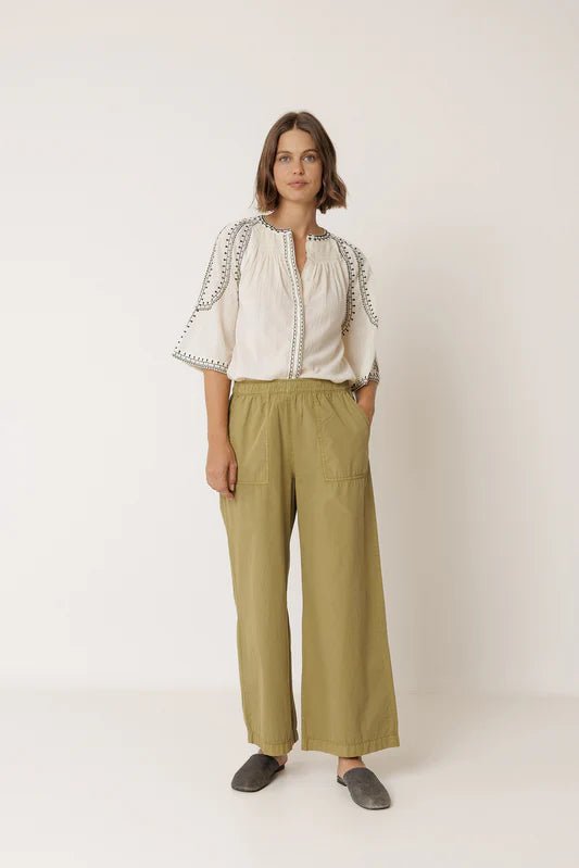 INDI&COLD Straight Poplin Pant Apple - Steranko Clothing Manchester