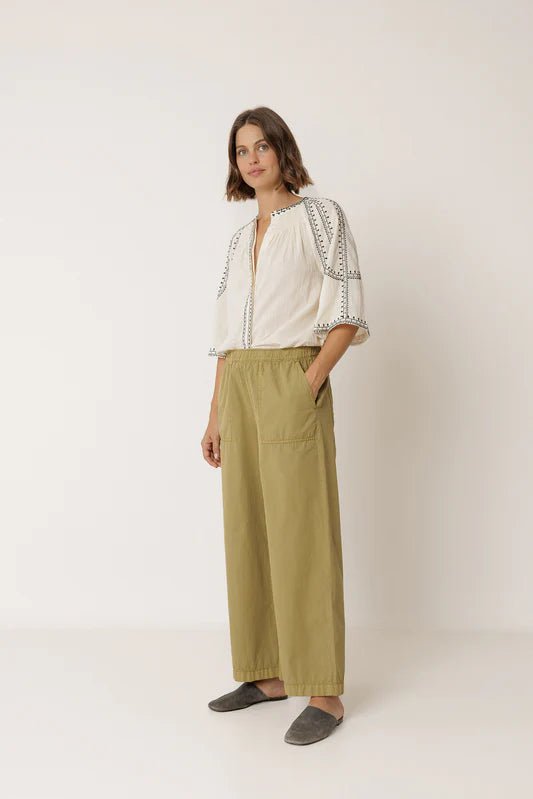 INDI&COLD Straight Poplin Pant Apple - Steranko Clothing Manchester