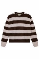 Jumper 1234 Brushed Stripe Crew Hickory/Oyster - Steranko Clothing Manchester