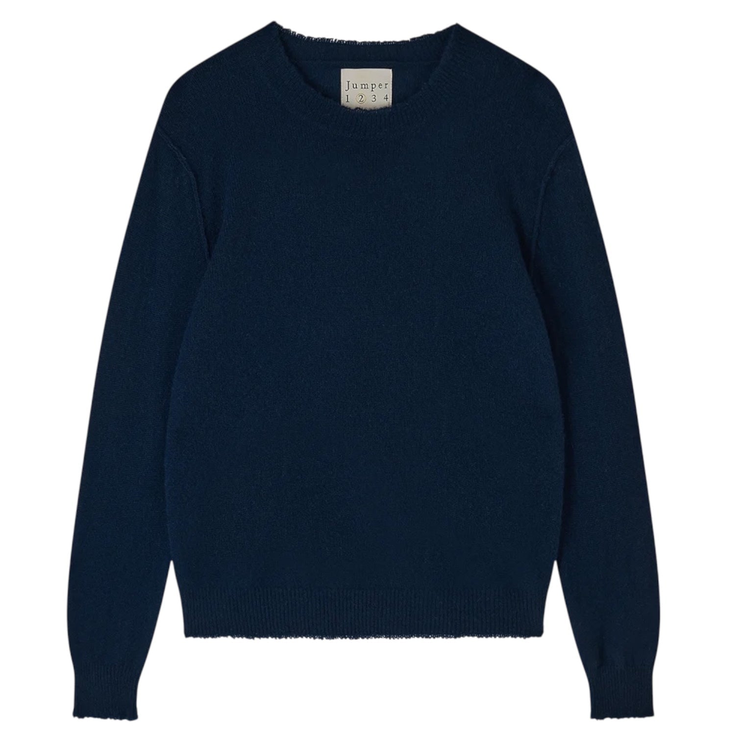 Jumper 1234 Distressed Crew Cashmere Navy - Steranko Clothing Manchester