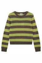 Jumper 1234 Stripe Crew Cashmere Kilda/Lime - Steranko Clothing Manchester