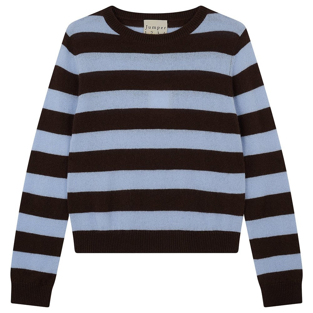 Jumper 1234 Stripe Crew Cashmere Pluto/Arctic - Steranko Clothing Manchester