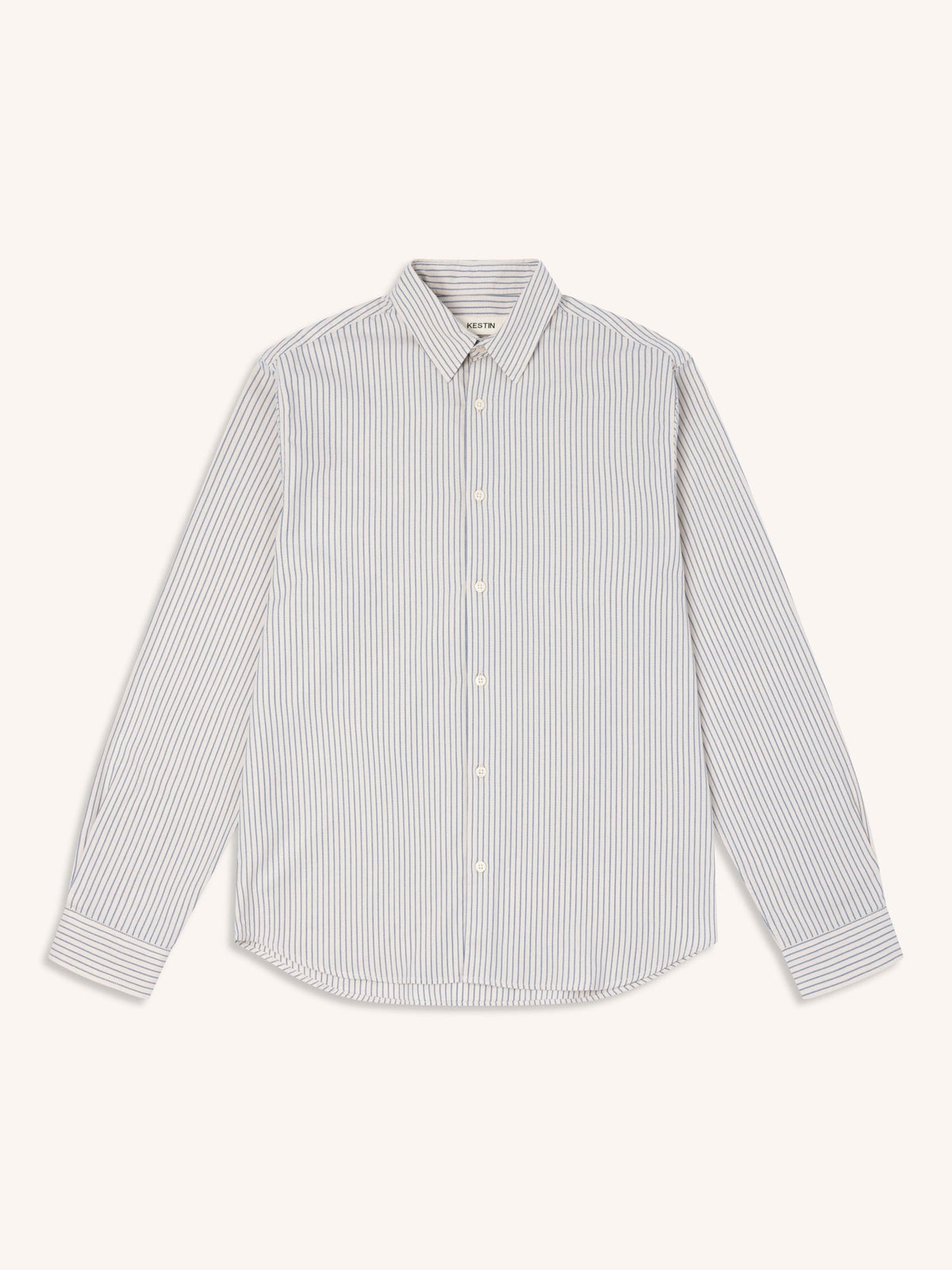 Kestin Dirleton Shirt Reg Stripe Cotton Blue - Steranko Clothing Manchester