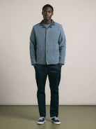 Kestin Dunvegan Cardigan Dusty Blue Brushed Waffle - Steranko Clothing Manchester