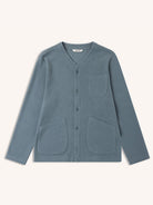 Kestin Dunvegan Cardigan Dusty Blue Brushed Waffle - Steranko Clothing Manchester