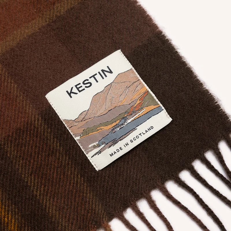 Kestin Gala Lambswool Scarf Peat - Steranko Clothing Manchester