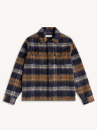 Kestin Haston Jacket Navy Check Brushed Wool - Steranko Clothing Manchester