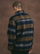 Kestin Haston Jacket Navy Check Brushed Wool - Steranko Clothing Manchester