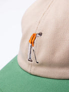 Kestin Leuchars Cap Stone / Green Golf Embroidery - Steranko Clothing Manchester