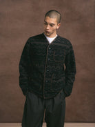 Kestin Neist Cardigan in Peat / Black Knitted Fairisle - Steranko Clothing Manchester