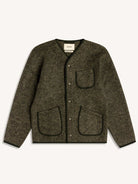 Kestin Neist Cardigan Moss Herringbone Wool - Steranko Clothing Manchester