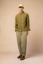 Kestin Raeburn Button Down Shirt Yellow Gorse Linen Check - Steranko Clothing Manchester