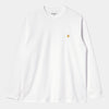 Carhartt L/S Chase T-Shirt White / Gold