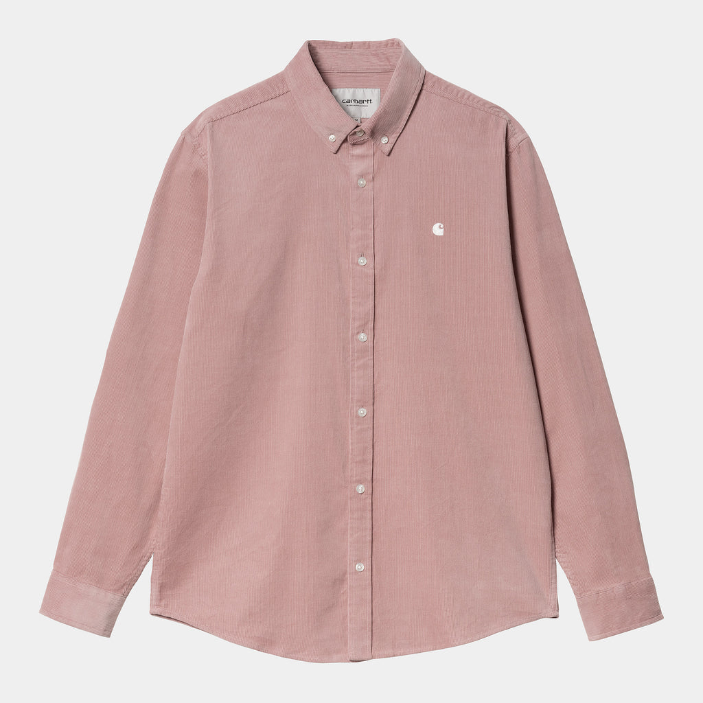 Carhartt Madison Fine Cord Shirt Glassy Pink / Wax