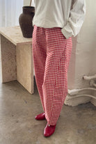 Le Bon Shoppe Arc Pants Red Gingham - Steranko Clothing Manchester