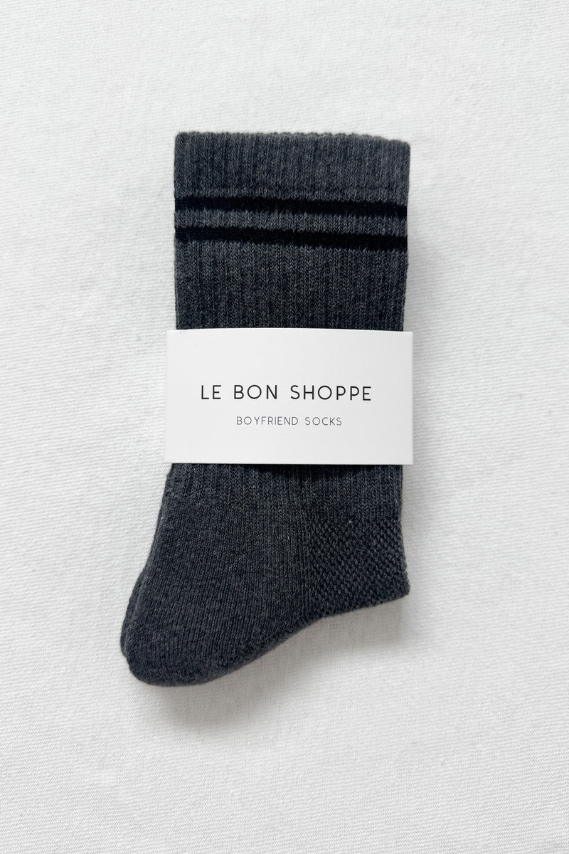 Le Bon Shoppe Boyfriend Socks Charcoal - Steranko Clothing Manchester