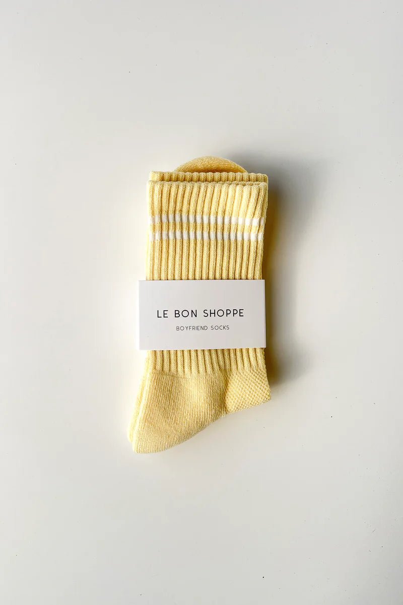 Le Bon Shoppe Boyfriend Socks Lemonade - Steranko Clothing Manchester