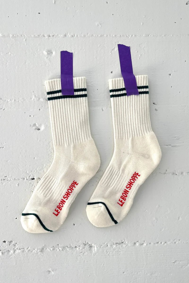 Le Bon Shoppe Boyfriend Socks Parchment - Steranko Clothing Manchester