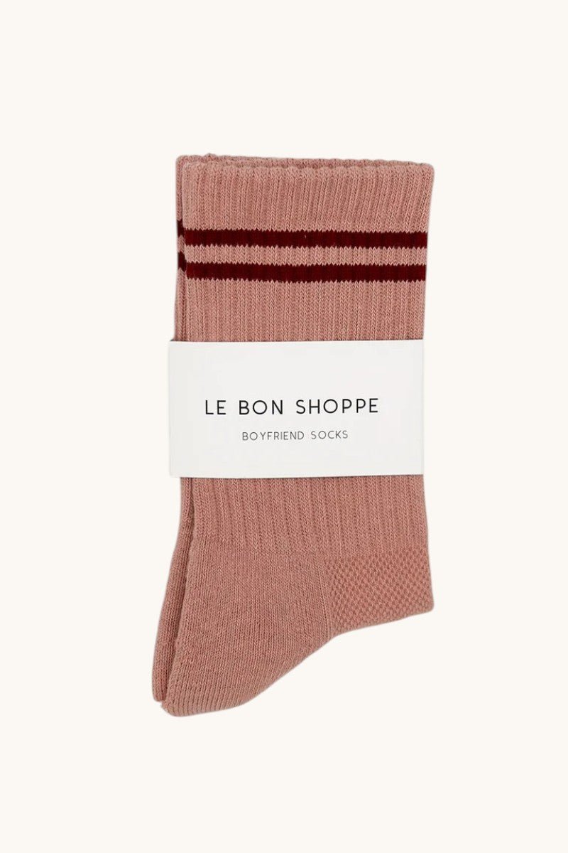 Le Bon Shoppe Boyfriend Socks Vintage Pink - Steranko Clothing Manchester