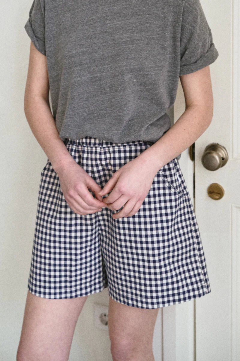 Le Bon Shoppe City Shorts Gingham Blue - Steranko Clothing Manchester