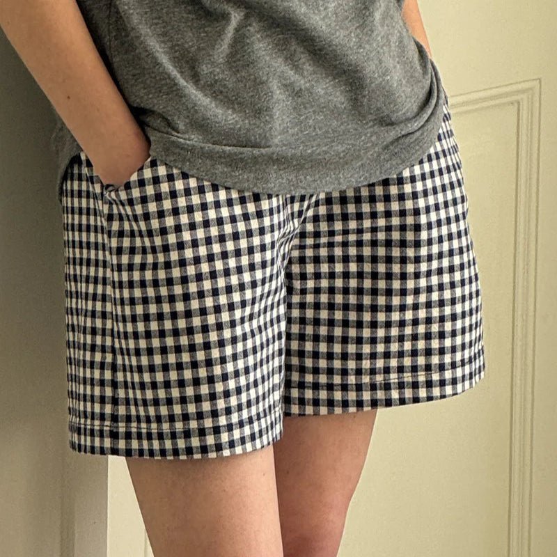 Le Bon Shoppe City Shorts Gingham Blue - Steranko Clothing Manchester
