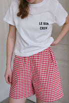 Le Bon Shoppe City Shorts Gingham Red - Steranko Clothing Manchester