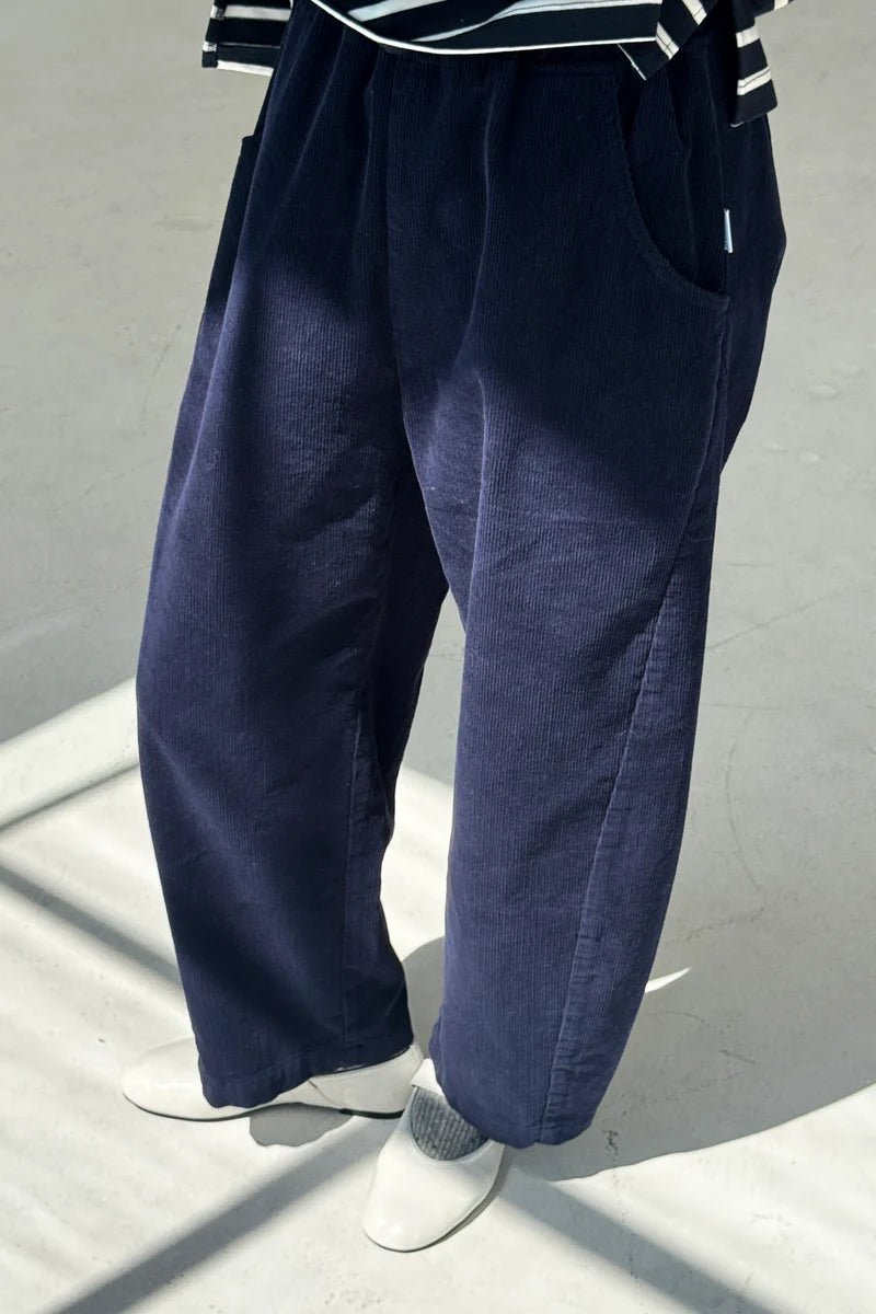 Le Bon Shoppe Corduroy Arc Pants Navy - Steranko Clothing Manchester