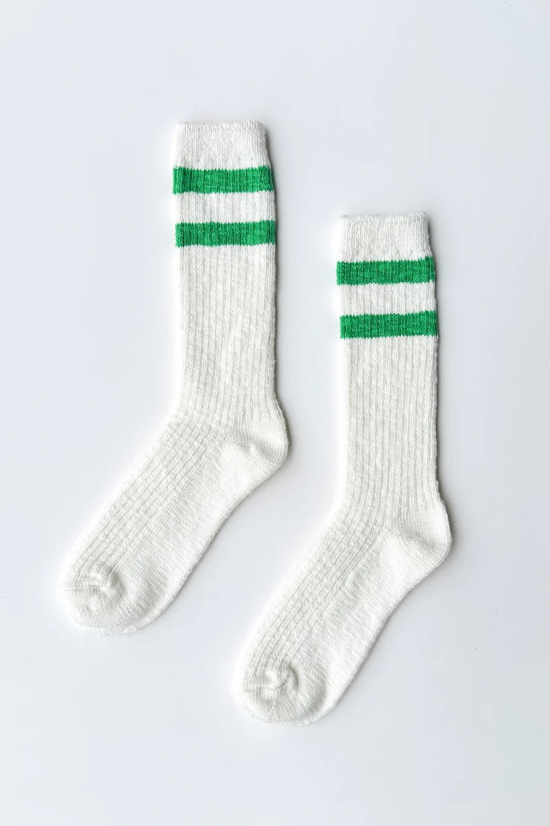 Le Bon Shoppe Cottage Varsity Socks Green Varsity - Steranko Clothing Manchester