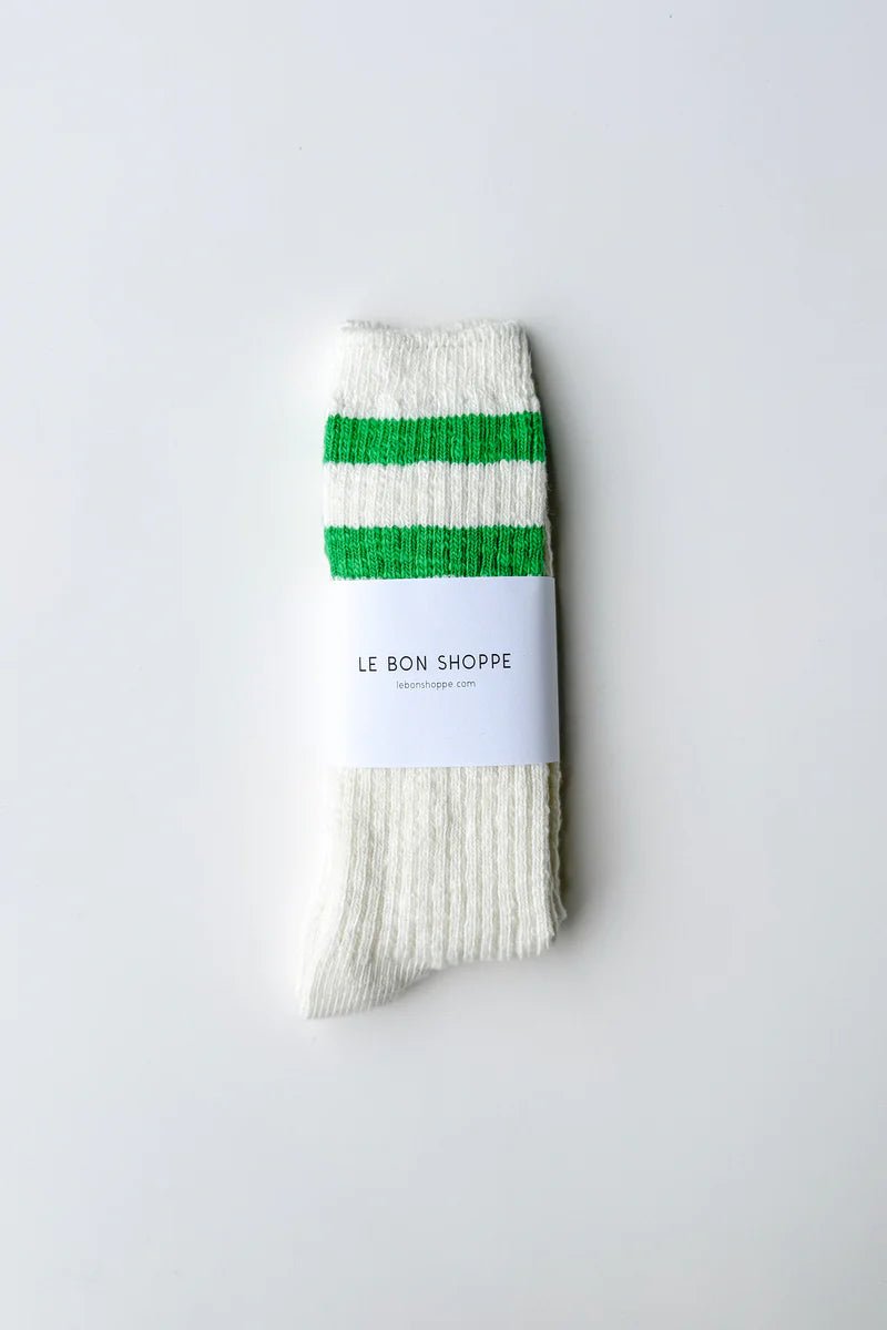 Le Bon Shoppe Cottage Varsity Socks Green Varsity - Steranko Clothing Manchester