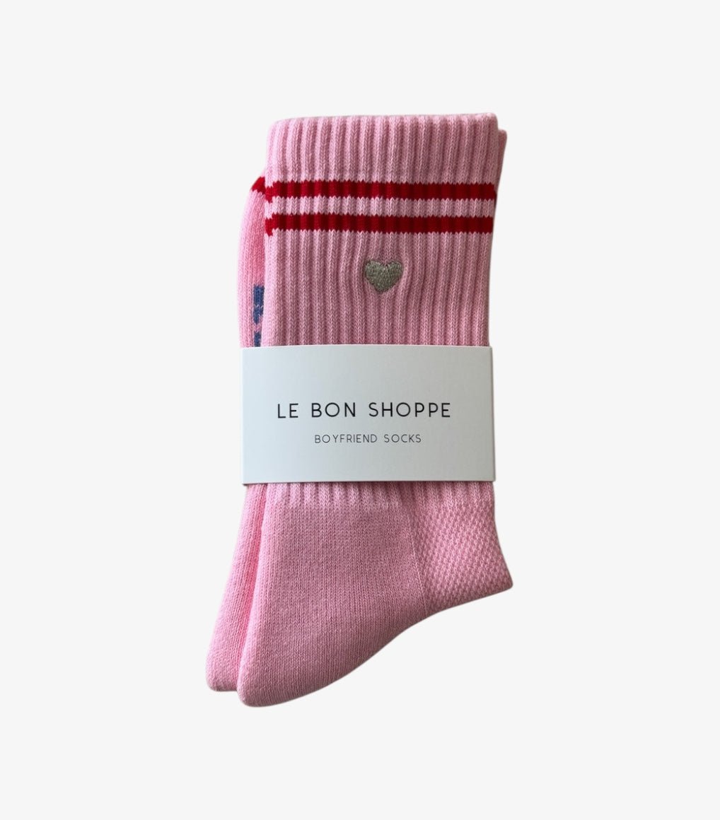 Le Bon Shoppe Embroidered Boyfriend Amour Pink + Heart - Steranko Clothing Manchester