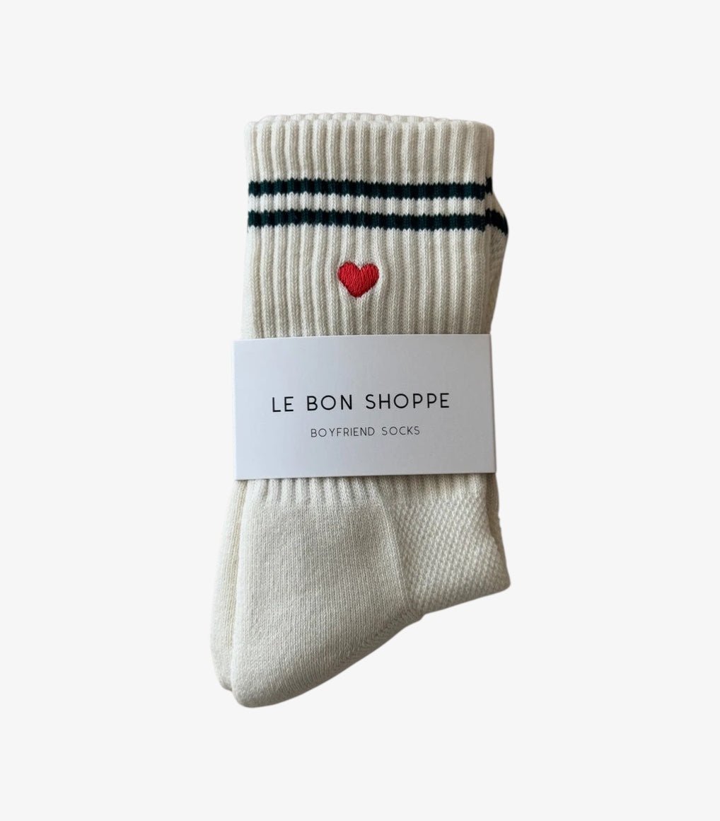 Le Bon Shoppe Embroidered Boyfriend Parchment + Heart - Steranko Clothing Manchester