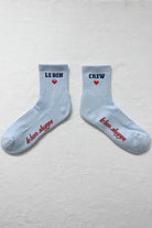 Le Bon Shoppe Embroidered Crew Socks Sky Blue - Steranko Clothing Manchester