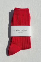 Le Bon Shoppe Her Socks (MC Cotton) Classic Red - Steranko Clothing Manchester