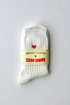 Le Bon Shoppe Her Socks (MC Cotton) Classic White + Heart - Steranko Clothing Manchester