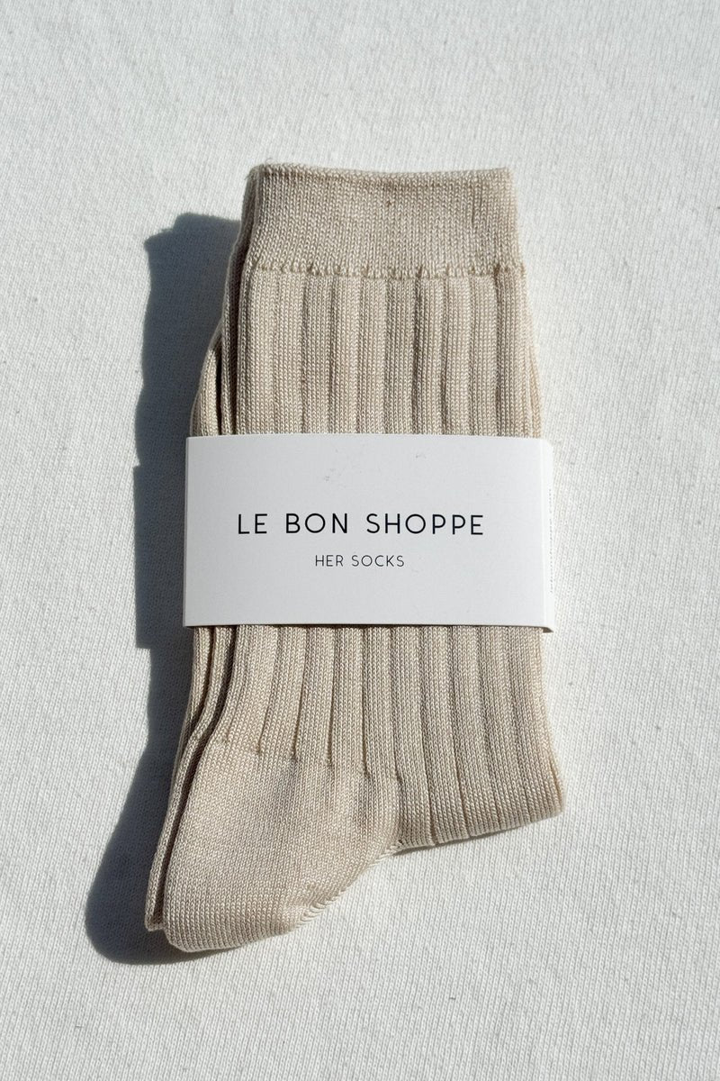 Le Bon Shoppe Her Socks (MC Cotton) Porcelain - Steranko Clothing Manchester