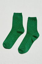 Le Bon Shoppe Her Socks Modal Lurex Emerald Glitter - Steranko Clothing Manchester