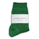 Le Bon Shoppe Her Socks Modal Lurex Emerald Glitter - Steranko Clothing Manchester