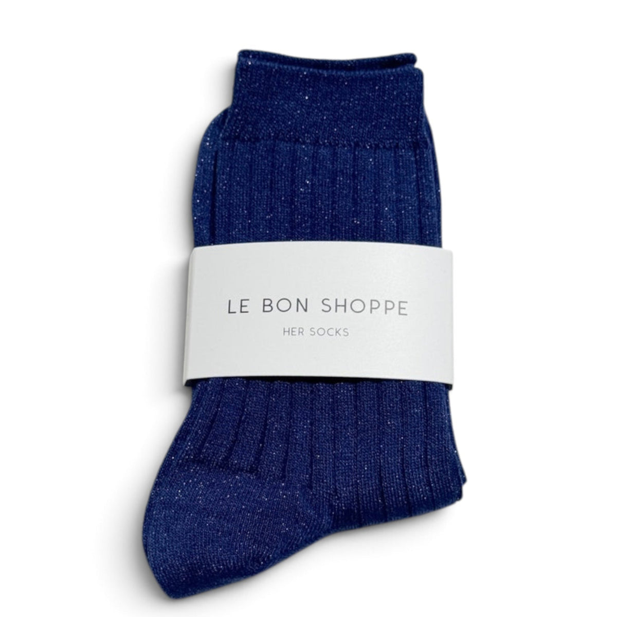 Le Bon Shoppe Her Socks Modal Lurex Sapphire Glitter - Steranko Clothing Manchester