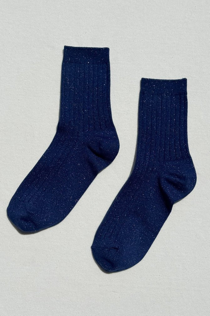 Le Bon Shoppe Her Socks Modal Lurex Sapphire Glitter - Steranko Clothing Manchester