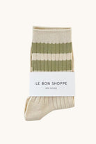 Le Bon Shoppe Her Varsity Socks Guacamole - Steranko Clothing Manchester