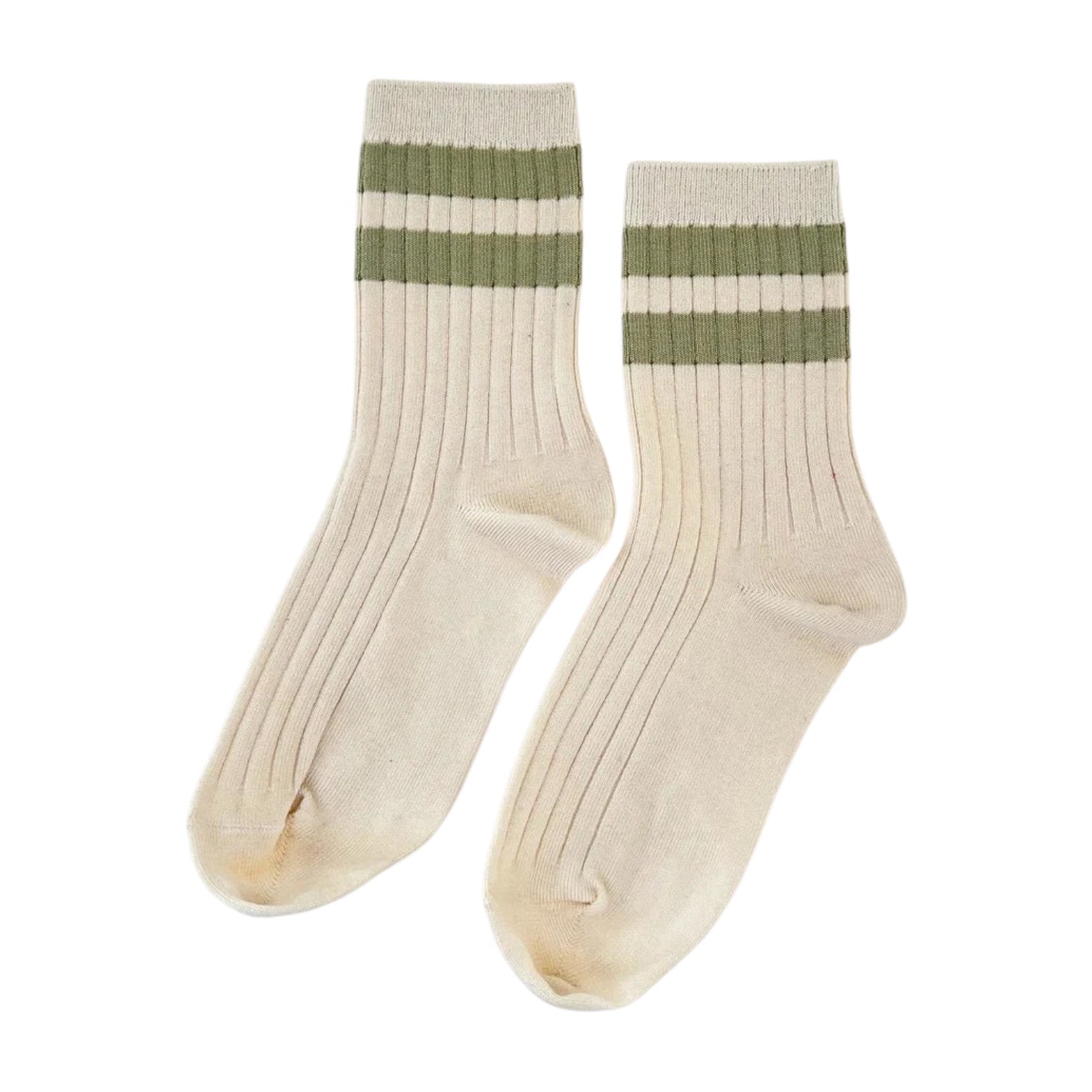Le Bon Shoppe Her Varsity Socks Guacamole - Steranko Clothing Manchester
