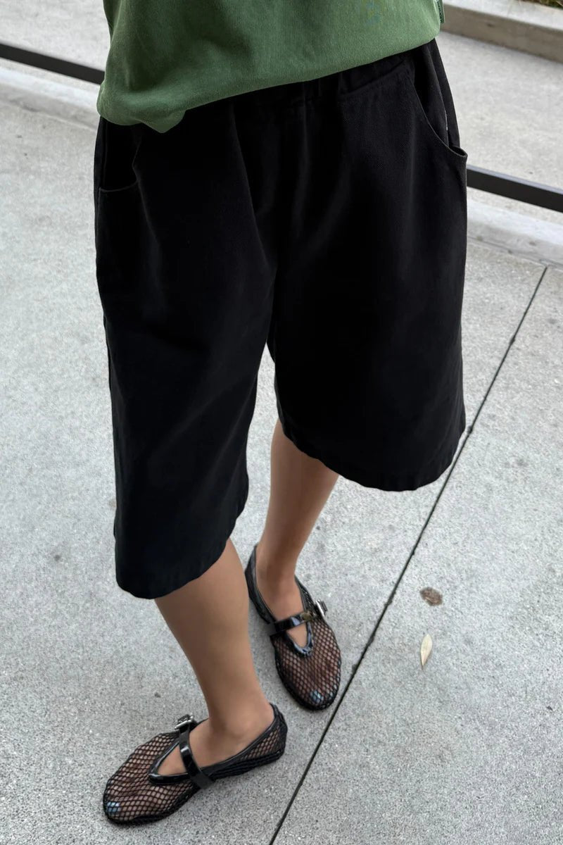 Le Bon Shoppe Liam Bermuda Shorts Black Canvas - Steranko Clothing Manchester