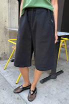 Le Bon Shoppe Liam Bermuda Shorts Black Canvas - Steranko Clothing Manchester