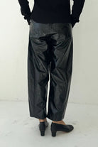Le Bon Shoppe Liquid Nylon Pants in Lacquer Black