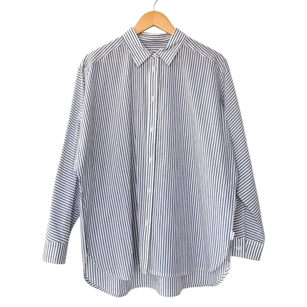 Le Bon Shoppe Owen Stripe Shirt Denim/White - Steranko Clothing Manchester
