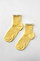 Le Bon Shoppe Petite Ruffled Modal Socks Butter/Baby Blue - Steranko Clothing Manchester
