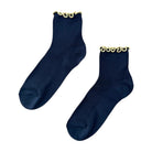 Le Bon Shoppe Petite Ruffled Modal Socks Navy/Butter - Steranko Clothing Manchester